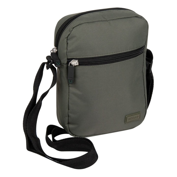 Olivazöld válltáska 19x14x5.5cm