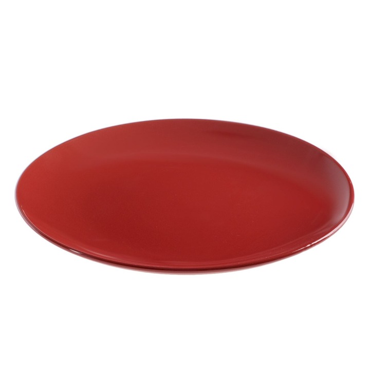 Чиния, керамична, червена, Ø26,5 см, подходяща за съдомиялна машина и микровълнова фурна