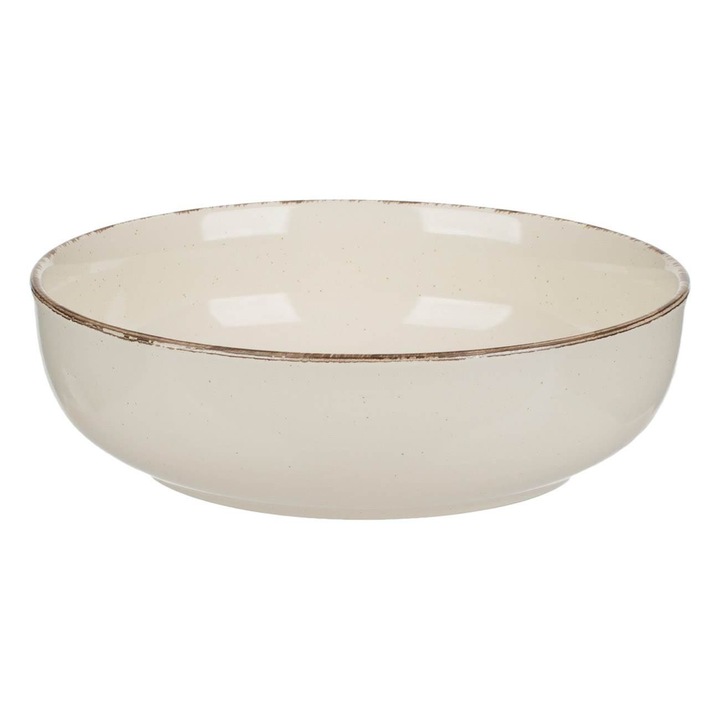 Дълбока Чиния Керамика, Скандинавски Стил, Диаметър 20см, Бежов, MYONNA IT & E- COMMERCE ®
