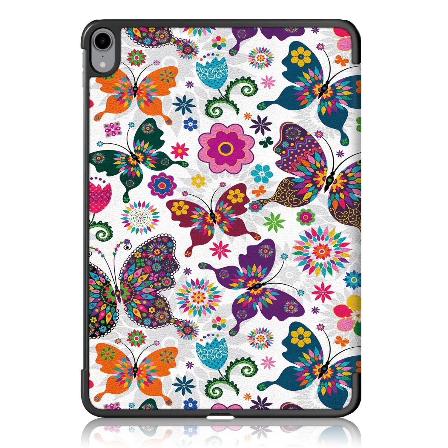 Husa de protectie premium Natty Pell, Compatibila Apple iPad 10 (2022), 10.9", Fluturi