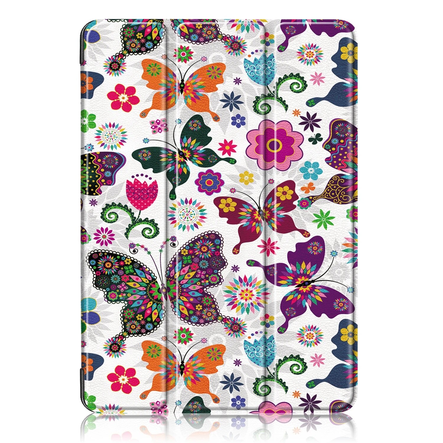 Husa de protectie premium Natty Pell, Compatibila Apple iPad 10 (2022), 10.9", Fluturi