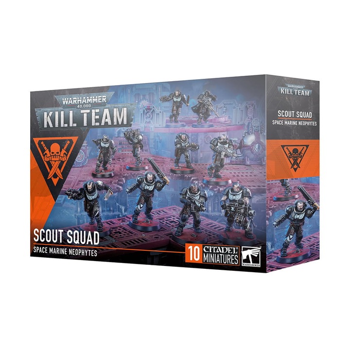 Warhammer 40000 Kill Team Scout Squad Space Marines játék kiegészítő Games Workshop 218 Piece Grey