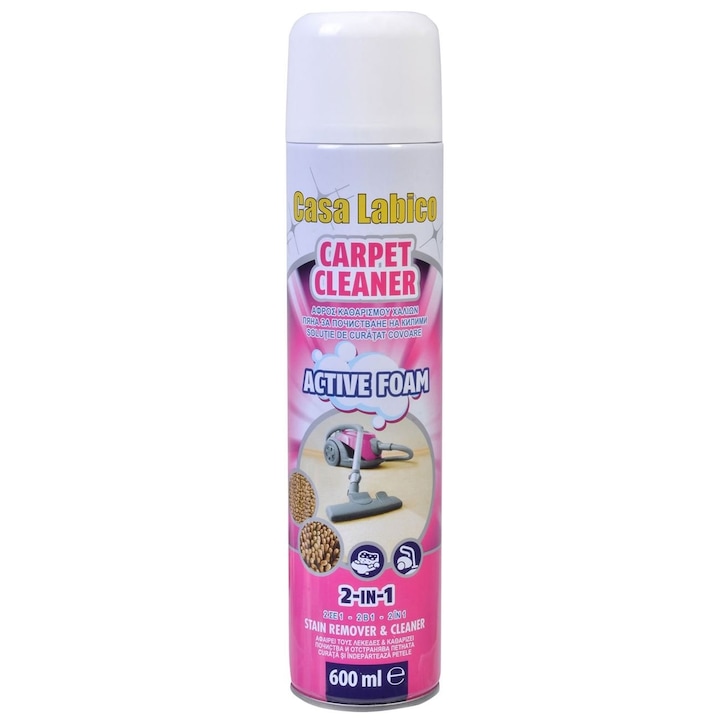 Solutie Spuma Pentru Curatarea Covoarelor, Casa Labico, Active Foam, Capacitate 600ml