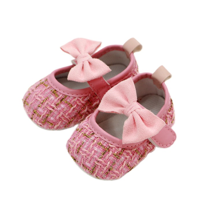 Botosei cu funda pentru fete, primii pasi, 43064-H34, roz, 12 EU