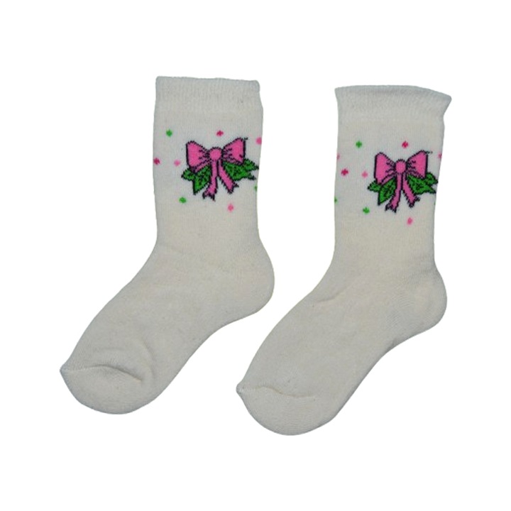 Sosete flausate pentru fete, Mini Junior, SSTMJ-6G, Galben 23-25 EU