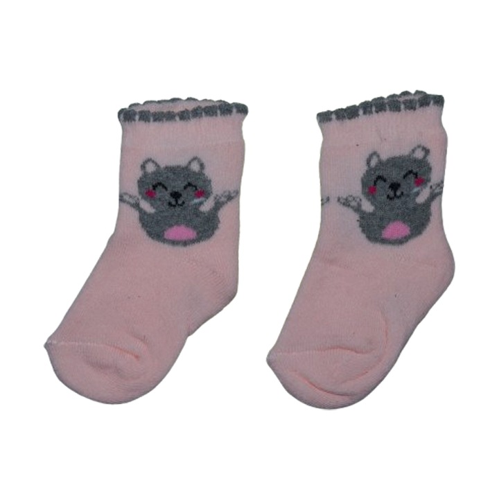 Sosete flausate pentru fete, Mini Junior, SSTMJ-9C, Coral 113794