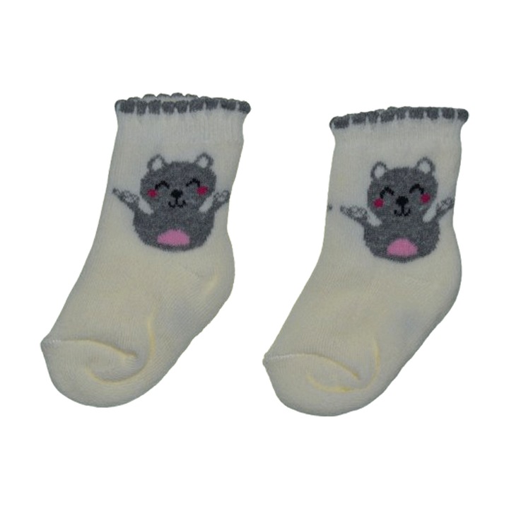 Sosete flausate pentru fete, Mini Junior, SSTMJ-11G, Galben 113800