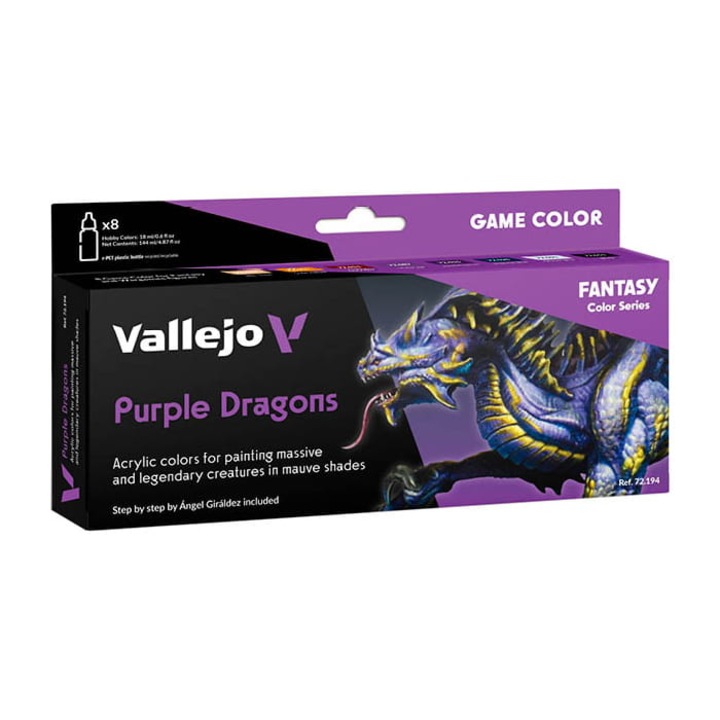 Festékkészlet 72.194 Purple Dragons, Vallejo, 8x18ml