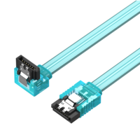 Cablu SATA 3.0, VENTION, 6.0 Gbps 7 pini, unghi de 90 de grade, 50 cm, Verde