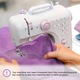 Mini masina de cusut portabila, 12 tipuri de cusaturi, cu Set 172 articole cusut, Doua moduri de functionare a sursei de alimentare, Alb