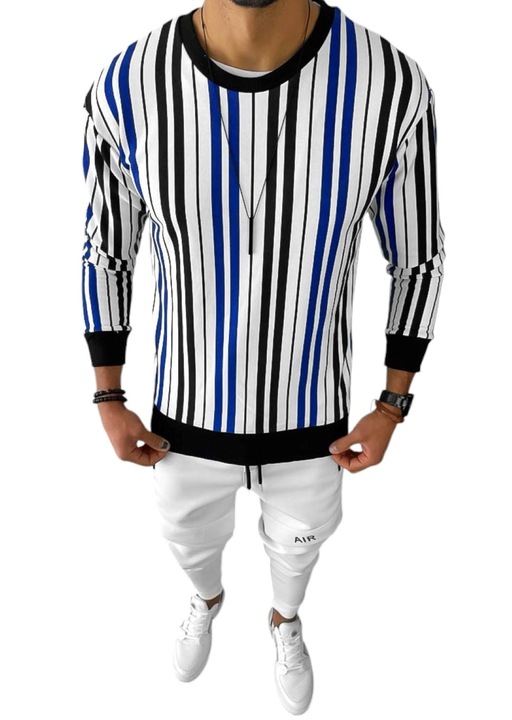 Мъжка блуза, с щампа, к352, Тъмносин