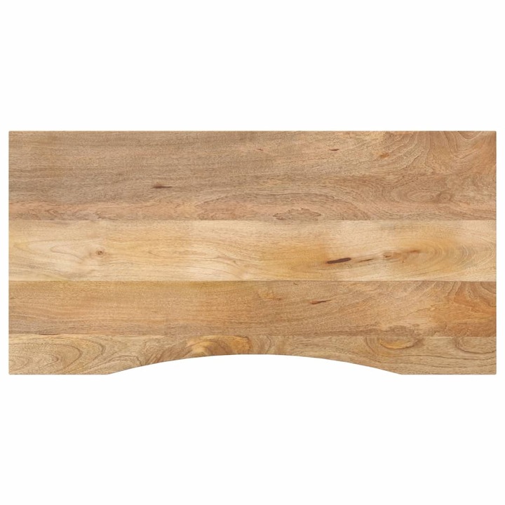 Blat birou Gossi din lemn masiv de mango brut, 110x50x2, 5cm, design rustic