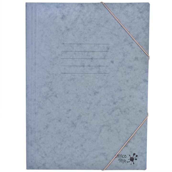 Mapa din hartie gri cu elastic 25.5x34.5cm