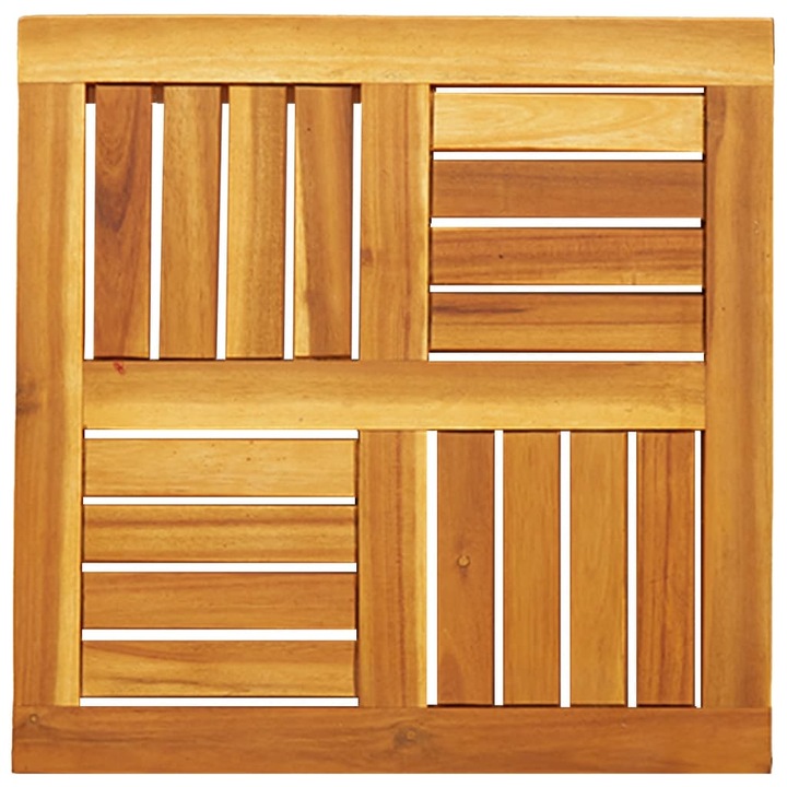 Blat de masa patrata vidaXL, 50x50x2 cm, lemn masiv de acacia, 2 kg