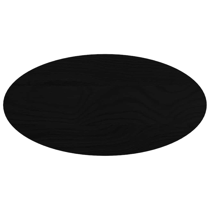 Плот за маса vidaXL, тъмнокафяв, 80x40x4 см, дъб масив, овална, 7.4 Kg