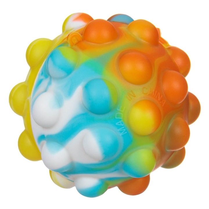 Antistressz játék, Pop It, labda, többszínű, 7 cm