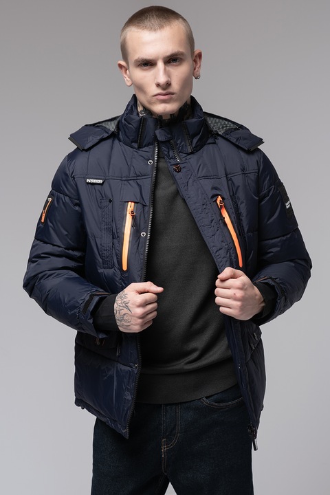 Geographical Norway, Зимно яке с много джобове, Тъмносин