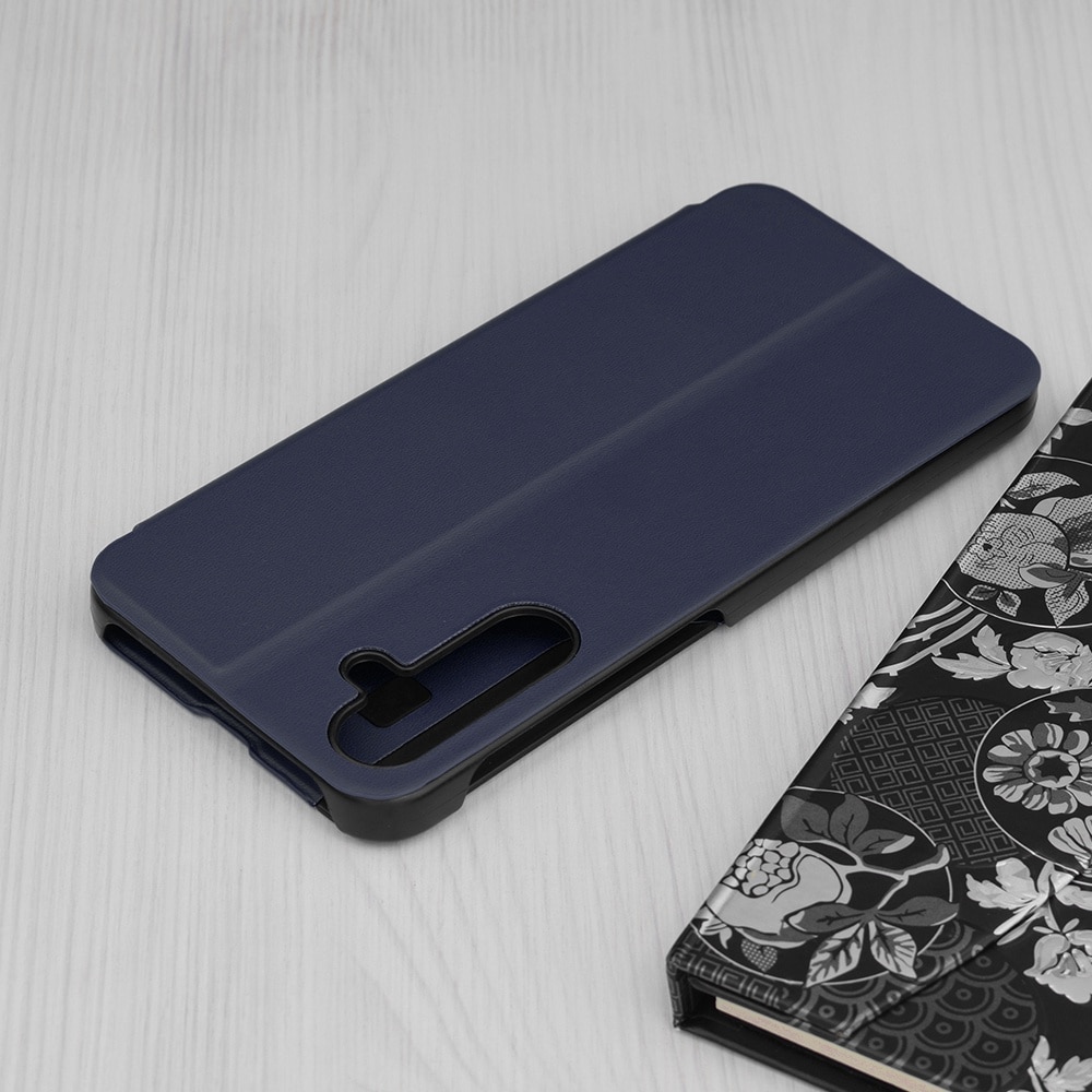 Husa pentru Samsung A16 4G/ A16 5G Tip Carte, S-View, Functie de Stand, Calitate Premium, Antisoc, Protectie Sporita, Albastru inchis