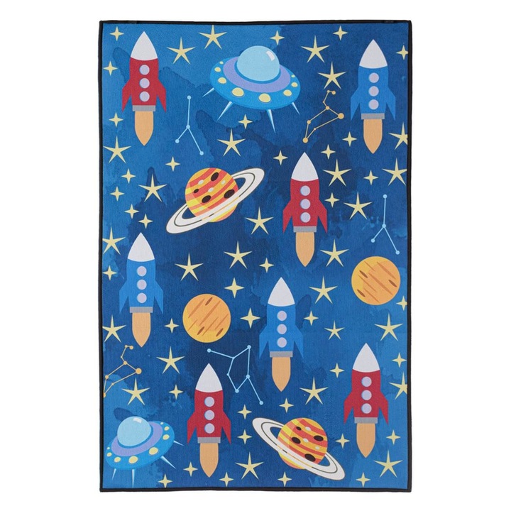Декоративен килим Space Blue 60x90 см, правоъгълен