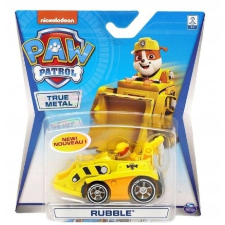 Masina, Spin Master, Rubble PSI Patrol, 3 ani, Prin impingere