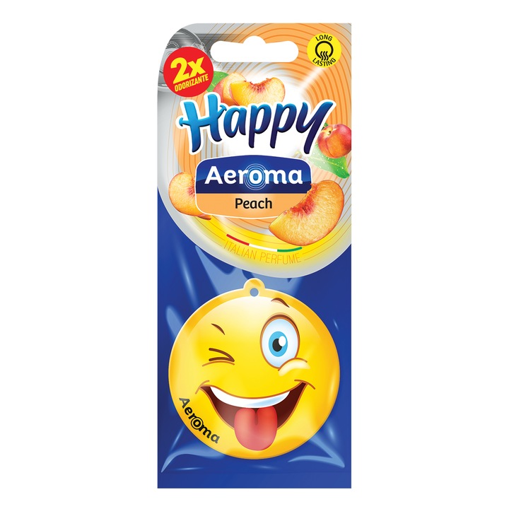 Odorizant auto carton, Aeroma Happy x2, Peach