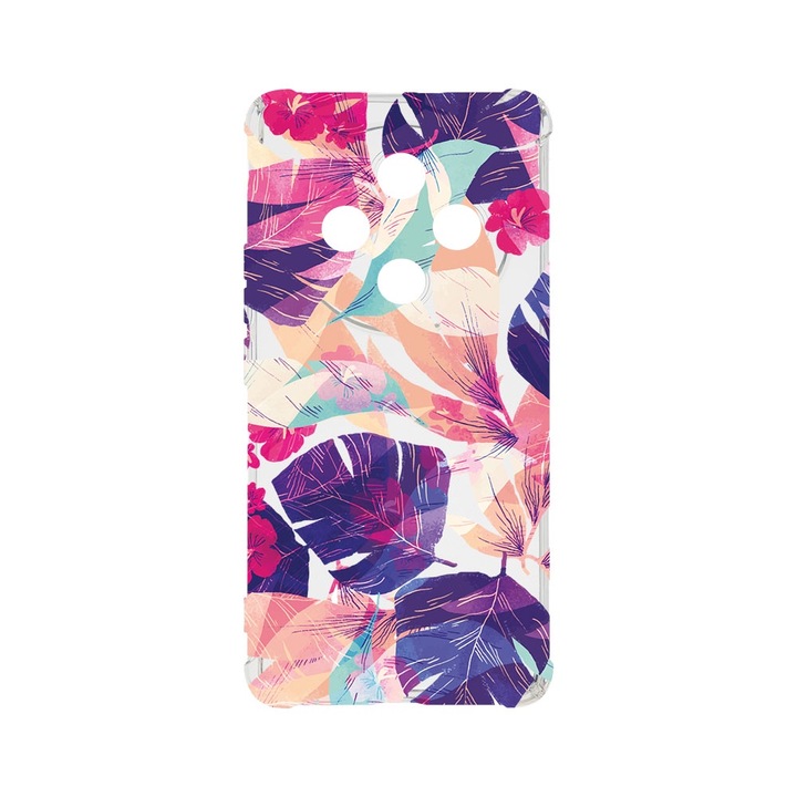 BestCase Anti Shock 1.5MM telefontok, kompatibilis modell Xiaomi Redmi 14C, Tropical Flowers, Air Cushion Technology, AS 71
