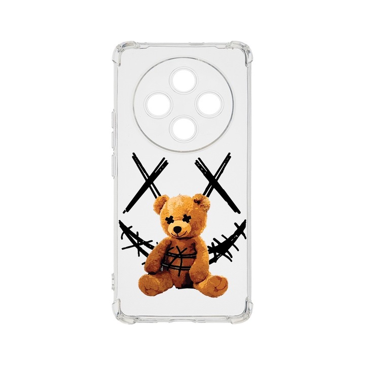 BestCase Anti Shock 1.5MM telefontok, kompatibilis modell Xiaomi Redmi 14C, Teddy Bear Smile, Air Cushion Technology, AS 982