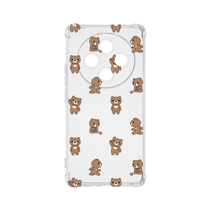 BestCase Anti Shock 1.5MM telefontok, kompatibilis modell Xiaomi Redmi 14C, Teddy Bear Pattern, Air Cushion Technology, AS 970