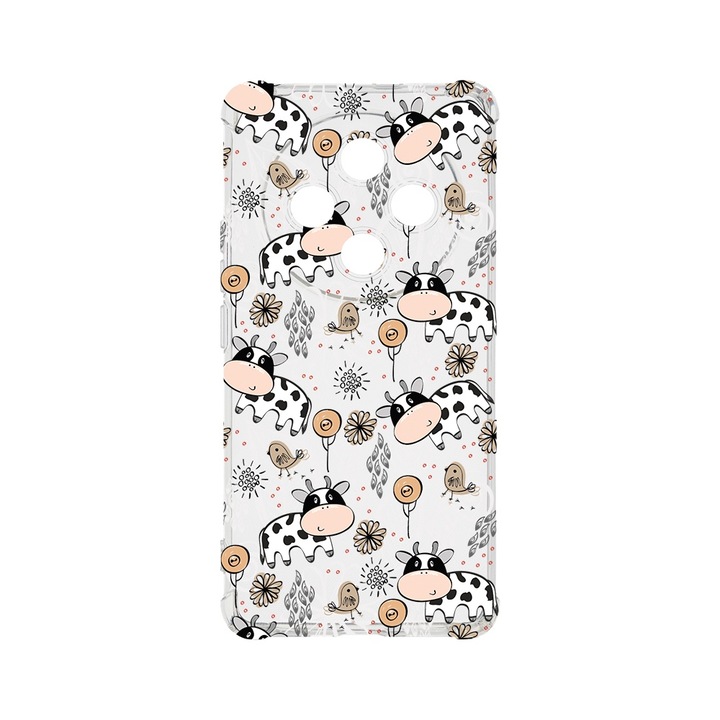 BestCase Anti Shock 1.5MM telefontok, kompatibilis modell Xiaomi Redmi 14C, Cow Pattern, Air Cushion Technology, AS 1434