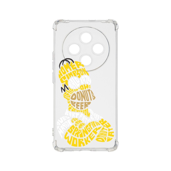 Husa pentru OPPO Reno12 F 5G / Reno12 FS 5G, BestCase® Anti Shock 1.5MM, Calligraphy Homer Simpson, Air Cushion Technology, Protectie camera, ecran si colturi, AS 1522