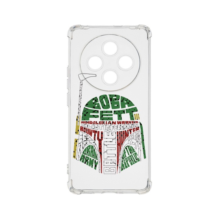 BestCase Anti Shock 1.5MM telefontok, kompatibilis modell Xiaomi Redmi 14C, Calligraphy Boba Fett, Air Cushion Technology, AS 1515