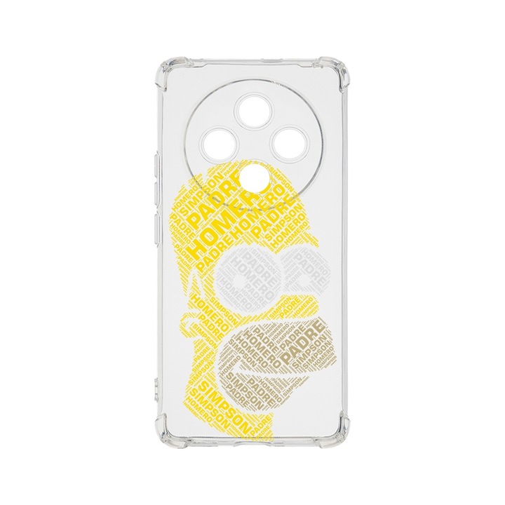 BestCase Anti Shock 1.5MM telefontok, kompatibilis modell Xiaomi Redmi 14C, Calligraphy Homer Simpson, Air Cushion Technology, AS 1536