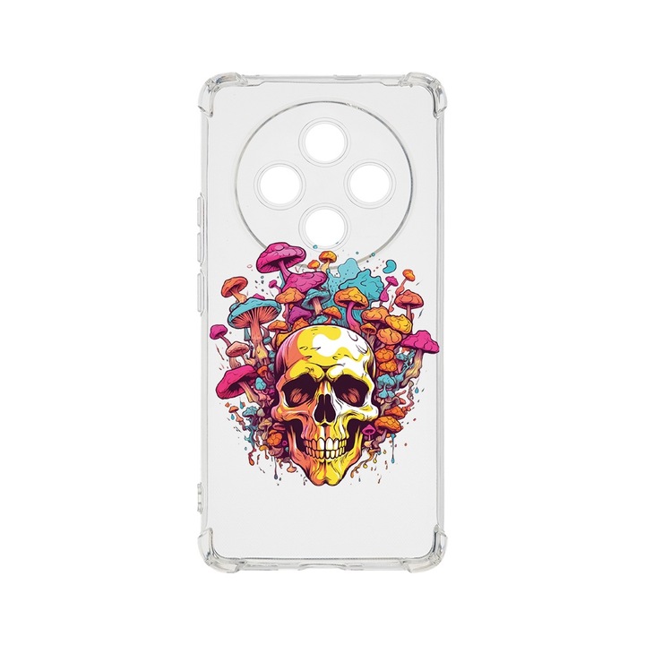BestCase Anti Shock 1.5MM telefontok, kompatibilis modell Xiaomi Redmi 14C, Dream Colors - Skull and Mushrooms, Air Cushion Technology, AS 1577