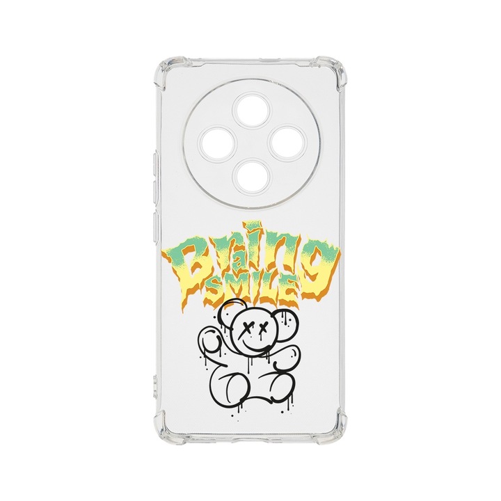 BestCase Anti Shock 1.5MM telefontok, kompatibilis modell Xiaomi Redmi 14C, Teddy Bear Braing Smile, Air Cushion Technology, AS 1557