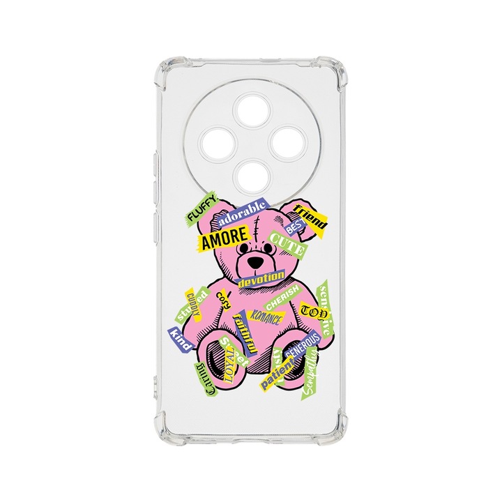 BestCase Anti Shock 1.5MM telefontok, kompatibilis modell Xiaomi Redmi 14C, Teddy Bear Amour, Air Cushion Technology, AS 1547