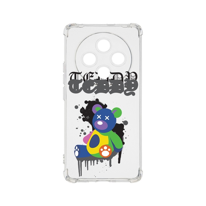 BestCase Anti Shock 1.5MM telefontok, kompatibilis modell Xiaomi Redmi 14C, Teddy Bear Pastel Colors, Air Cushion Technology, AS 1567