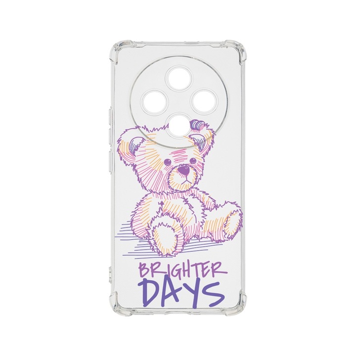 BestCase Anti Shock 1.5MM telefontok, kompatibilis modell Xiaomi Redmi 14C, Teddy Bear Brighter Days, Air Cushion Technology, AS 1563