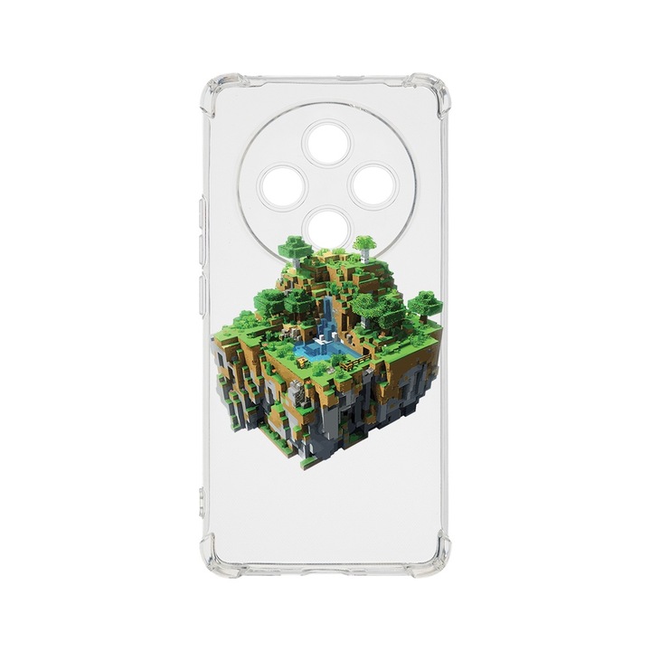 BestCase Anti Shock 1.5MM telefontok, kompatibilis modell Xiaomi Redmi 14C, Minecarft World, Air Cushion Technology, AS 1681