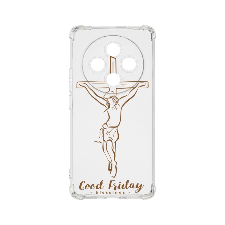 BestCase Anti Shock 1.5MM telefontok, kompatibilis modell Xiaomi Redmi 14C, Good Friday Blessing, Air Cushion Technology, AS 1787