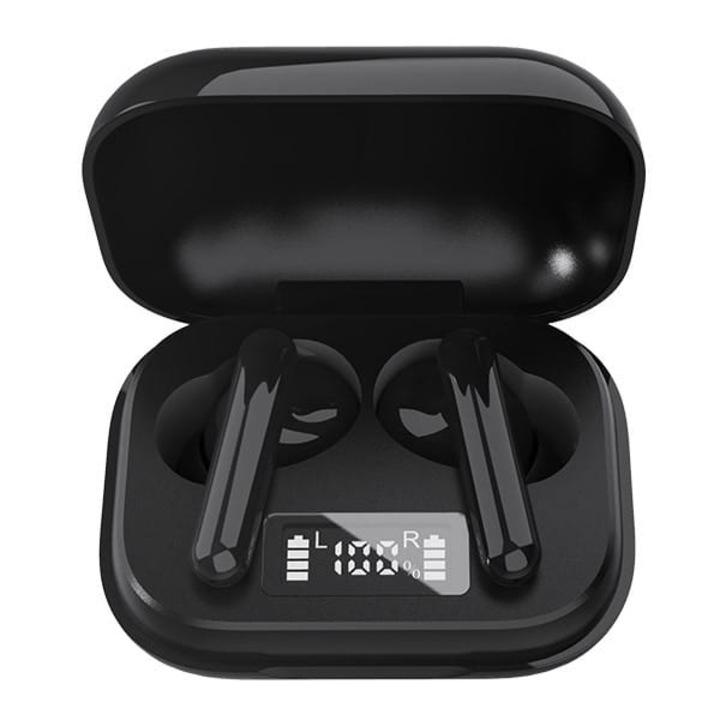 Casti wireless Denver TWE-38, Bluetooth 5.0, autonomie 4h, negru