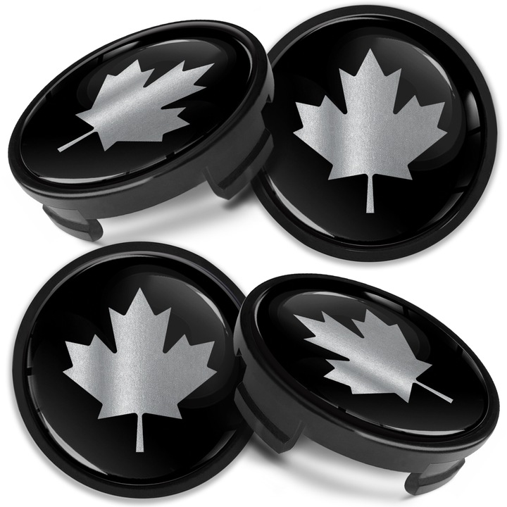 Комплект капачки за джанти SkinoEu, 54 мм, съвместими с алуминиеви джанти за FORD, 6M-21-1003 AA / 6M-21-1003 BA, Канадски флаг, CF 47, 4бр