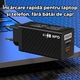 Incarcator Retea DuoMini, AHA PRINT®, Super Fast Charge, PD 65W si QC 3.0, Incarcare Simultana, Laptop, Telefon, Tableta, iPhone, Huawei, Samsung, Xiaomi, Negru