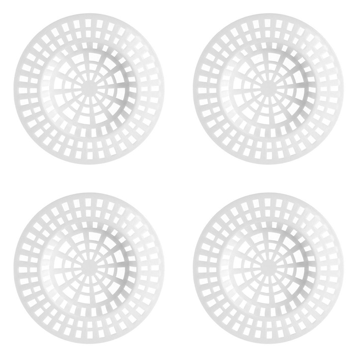 Комплект цедка за мивка, сифон, 4 части, пластмаса, бял