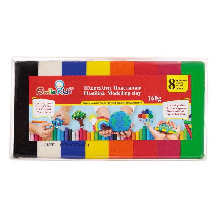 Plastilina in Cutie 8 Culori Diferite - 160g