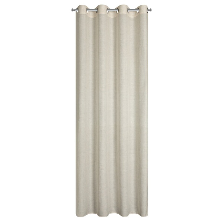 Függöny ETNA 140 x 250 cm Eurofirany gyűrűk krém