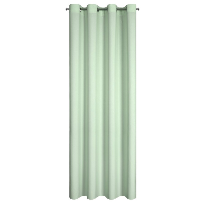 RITA függöny 140 x 250 cm gyűrűk Eurofirany zsálya