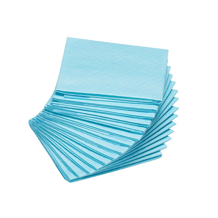 Set 50 Covorase Absorbante pentru Animale, LEAN, 45x60cm, absorbtie mare, strat inferior impermeabil