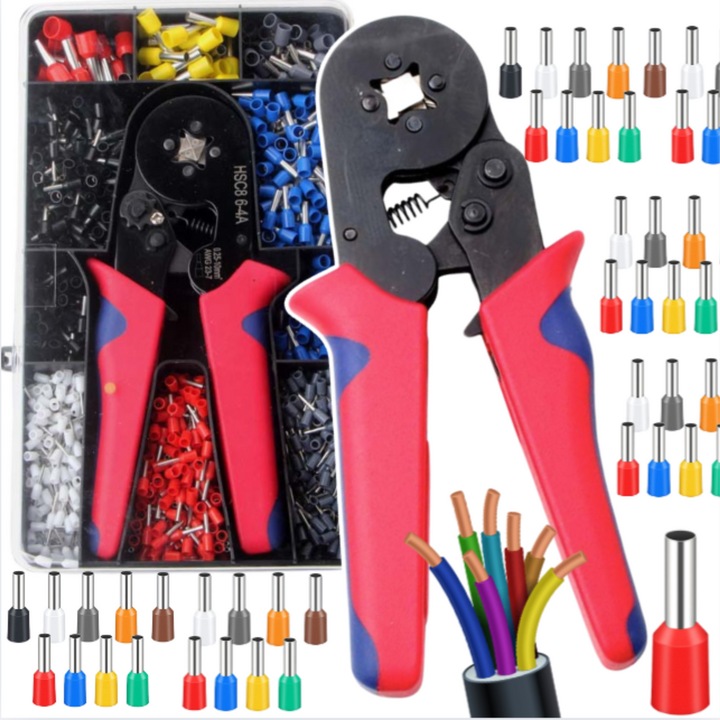 Kábel krimpelő szerszámkészlet, LEAN, fogó, 0,25-10,0 mm, 17,5 cm