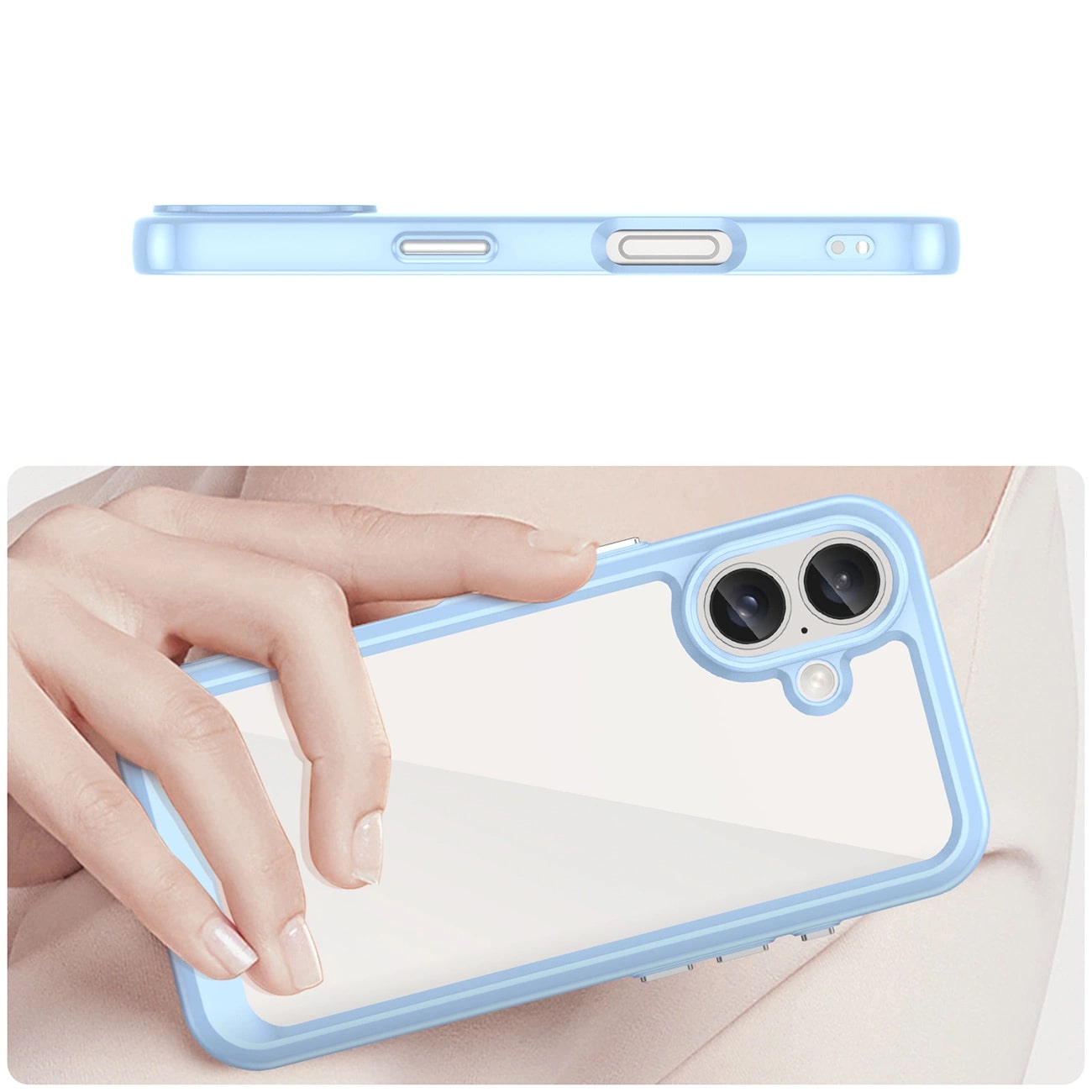 Carcasa Outer Space compatibila cu iPhone 16 Blue