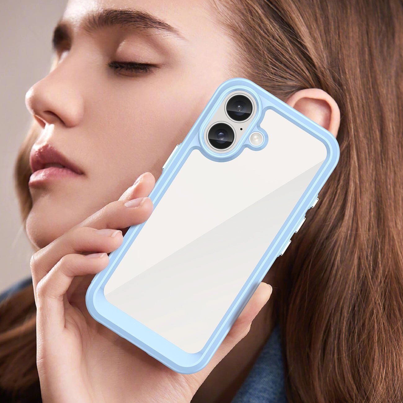 Carcasa Outer Space compatibila cu iPhone 16 Blue